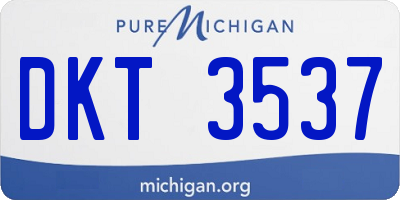 MI license plate DKT3537
