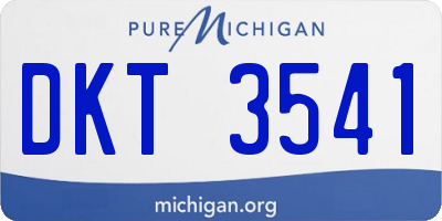 MI license plate DKT3541
