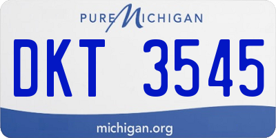 MI license plate DKT3545