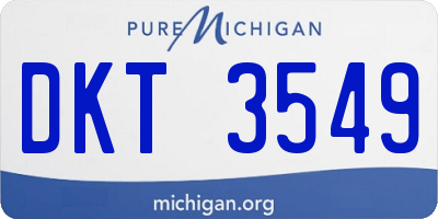MI license plate DKT3549