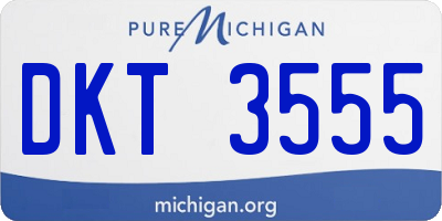 MI license plate DKT3555