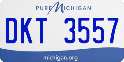 MI license plate DKT3557