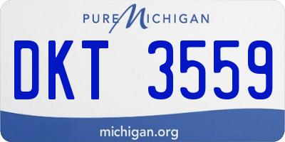 MI license plate DKT3559