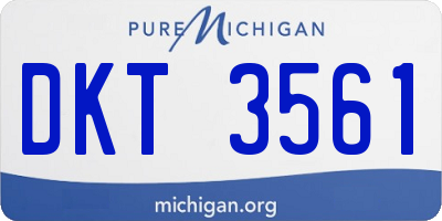 MI license plate DKT3561