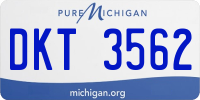 MI license plate DKT3562