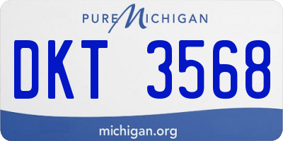 MI license plate DKT3568