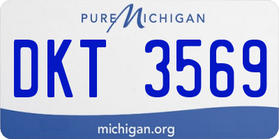 MI license plate DKT3569