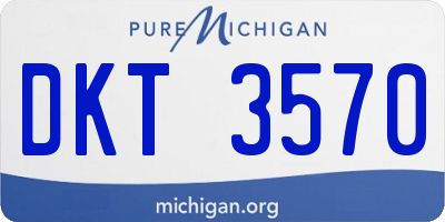 MI license plate DKT3570