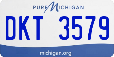 MI license plate DKT3579