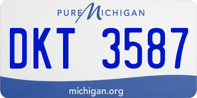 MI license plate DKT3587