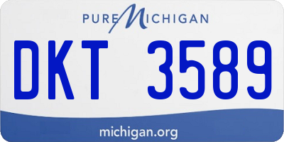 MI license plate DKT3589