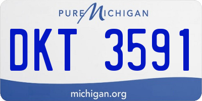 MI license plate DKT3591