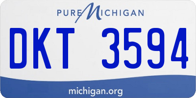 MI license plate DKT3594