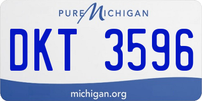 MI license plate DKT3596
