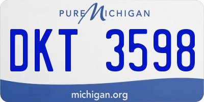 MI license plate DKT3598