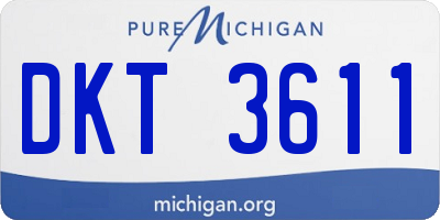 MI license plate DKT3611