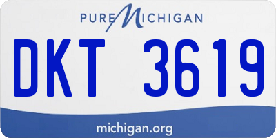 MI license plate DKT3619