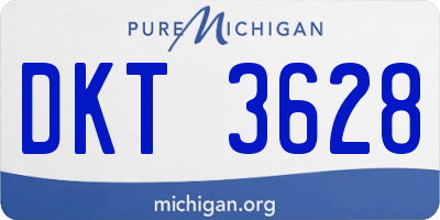 MI license plate DKT3628