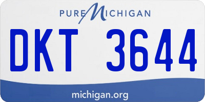 MI license plate DKT3644