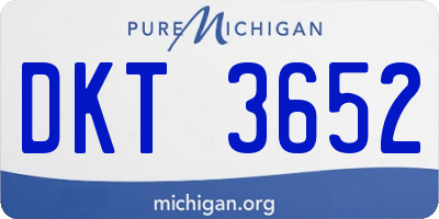 MI license plate DKT3652