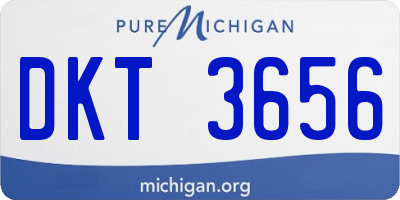 MI license plate DKT3656