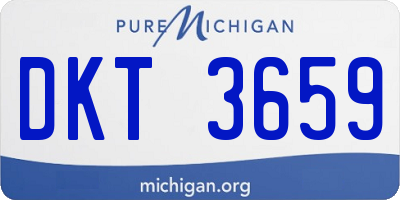 MI license plate DKT3659