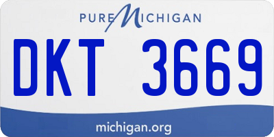 MI license plate DKT3669