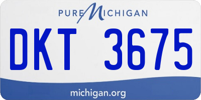 MI license plate DKT3675