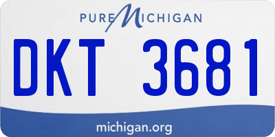 MI license plate DKT3681