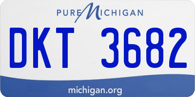 MI license plate DKT3682