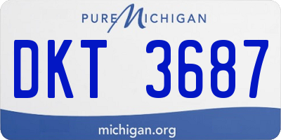 MI license plate DKT3687