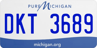 MI license plate DKT3689
