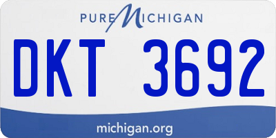MI license plate DKT3692