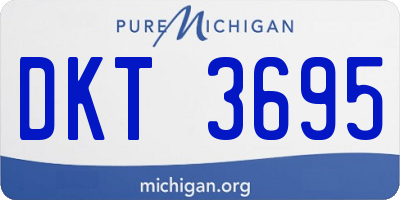 MI license plate DKT3695