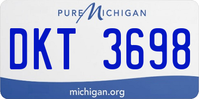 MI license plate DKT3698
