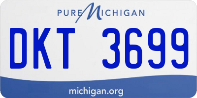 MI license plate DKT3699