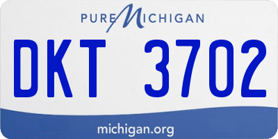 MI license plate DKT3702