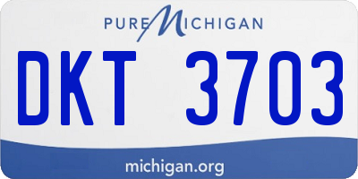 MI license plate DKT3703