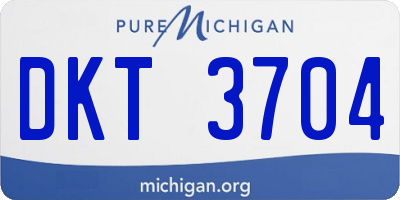 MI license plate DKT3704