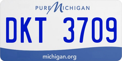 MI license plate DKT3709