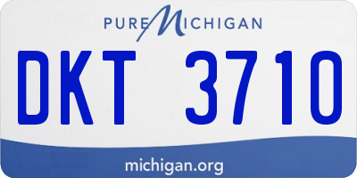 MI license plate DKT3710