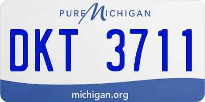 MI license plate DKT3711