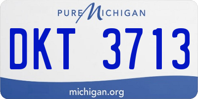 MI license plate DKT3713