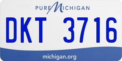 MI license plate DKT3716