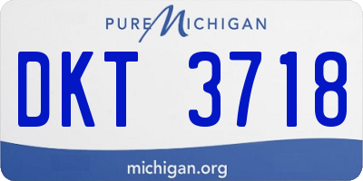 MI license plate DKT3718