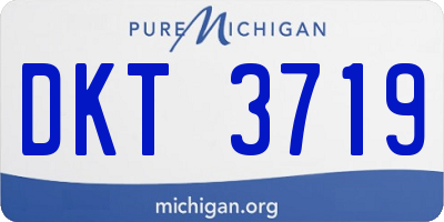 MI license plate DKT3719