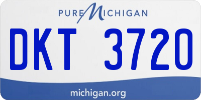MI license plate DKT3720
