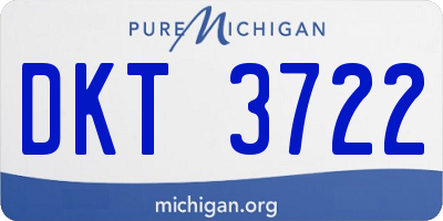 MI license plate DKT3722