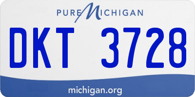 MI license plate DKT3728