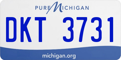 MI license plate DKT3731